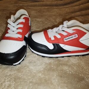 New Reebok Kids' White, Red, and Black Sneakers